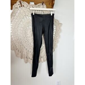 NEW Polo Ralph Lauren Lambskin Black Leather Taryn Side Zip Pants Size 4